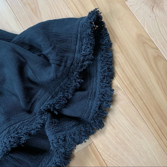 Natural Life Short Boho Dress Dark Blue W/ Embroidery Women’s Size Small - Picture 4 of 5